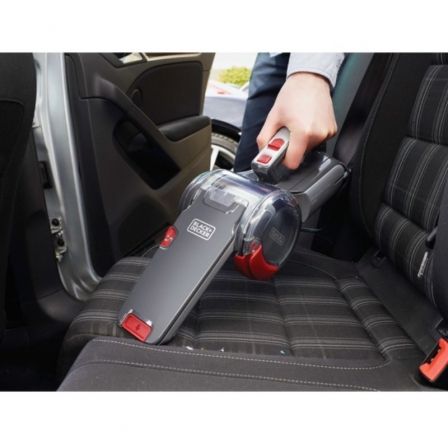 Black+Decker PV-1200-AV Aspirador de Mano Ciclónico 12V Gris/Rojo